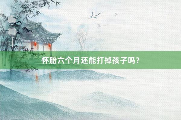 怀胎六个月还能打掉孩子吗？